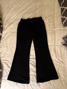 wild fable Black Drawstring Waist Flared Sweatpants